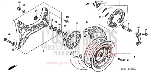 ROUE ARRIERE FES2501 de 2001
